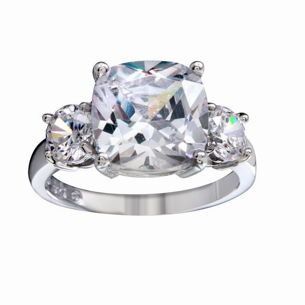 Rhodium Plated 925 Sterling Silver Past Present Future Ring - BGR01220RHD