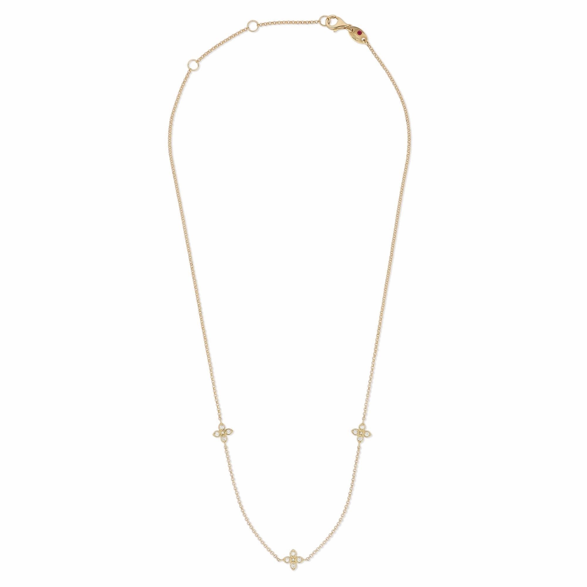 Roberto Coin Love By The Yard 18ct Yellow Gold Diamond Necklace D