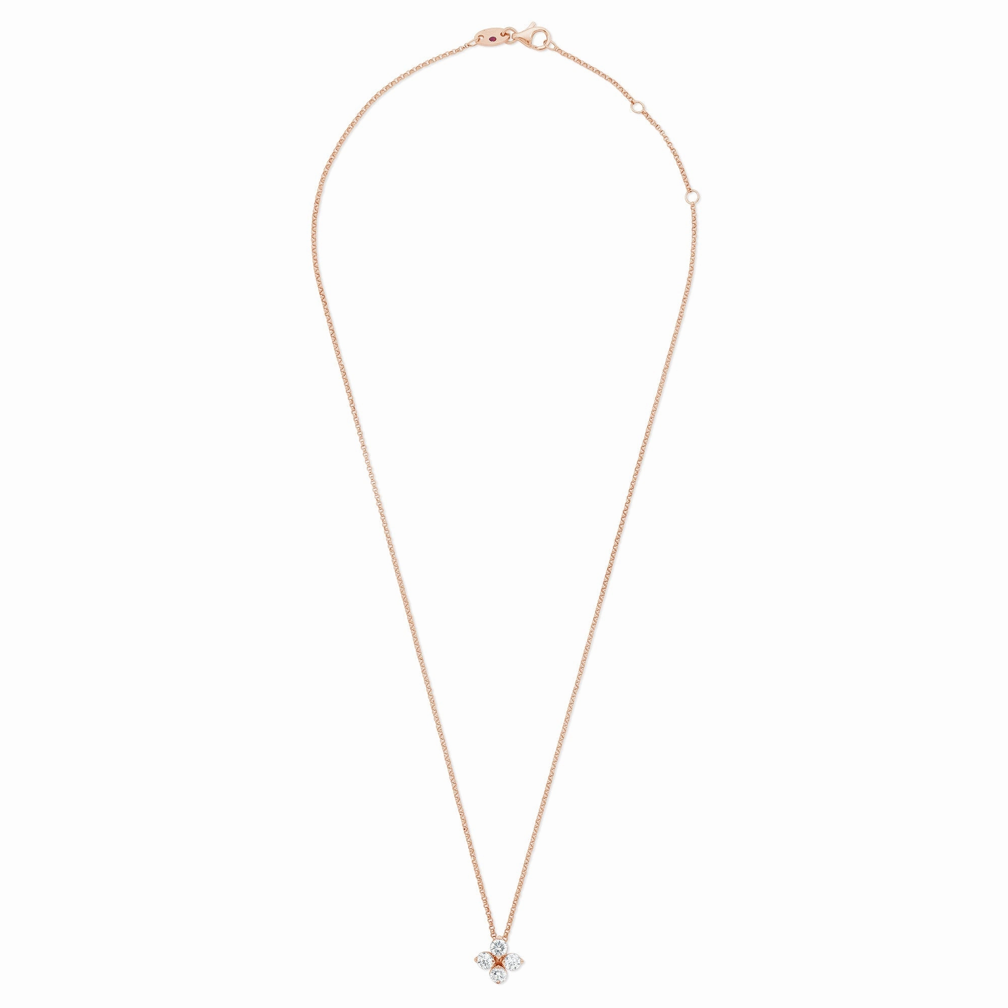 Roberto Coin Love in Verona 18ct Rose Gold Diamond Pendant Necklace