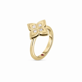 Roberto Coin Princess 18ct Yellow Gold Diamond Ring D