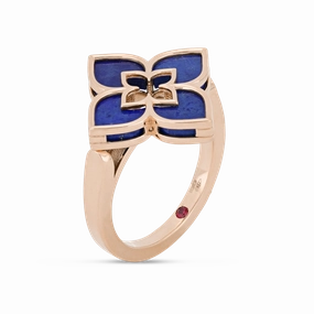 Roberto Coin Venetian Princess 18ct Rose Gold Lapis Lazuli Ring