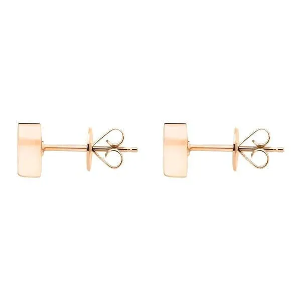 Rose Gold Plated Sterling Silver Heart Stud Earrings