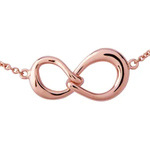 Rose Gold Plated Sterling Silver Infinity Link Necklace