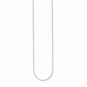 Rose Gold Plated Sterling Silver Thomas Sabo Fine Box Link 45-50cm