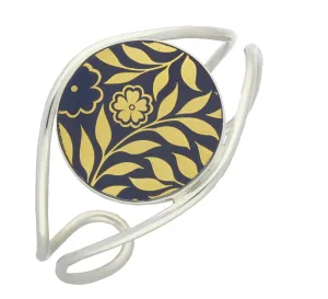 Royal Crown Derby Sudbury Sterling Silver Yellow Round Bangle