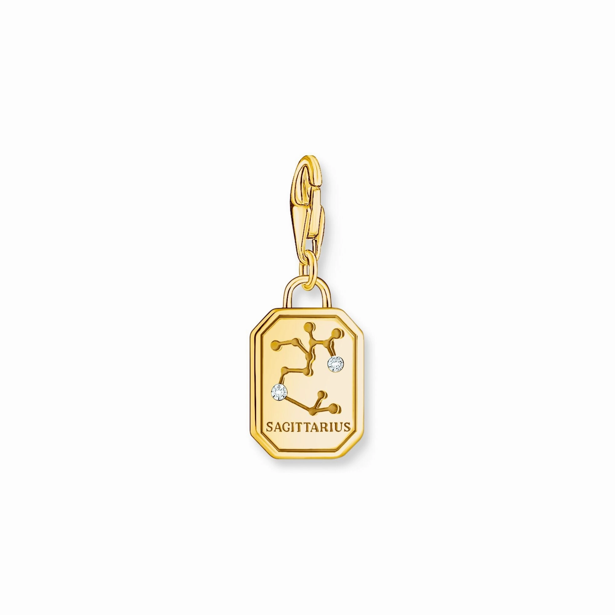 Sagittarius zodiac sign gold charm Pendant