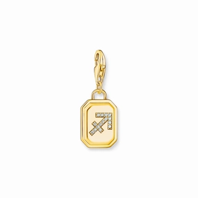 Sagittarius zodiac sign gold charm Pendant