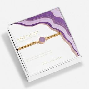 Serenity Stones Amethyst Gold Plated Bracelet 8437
