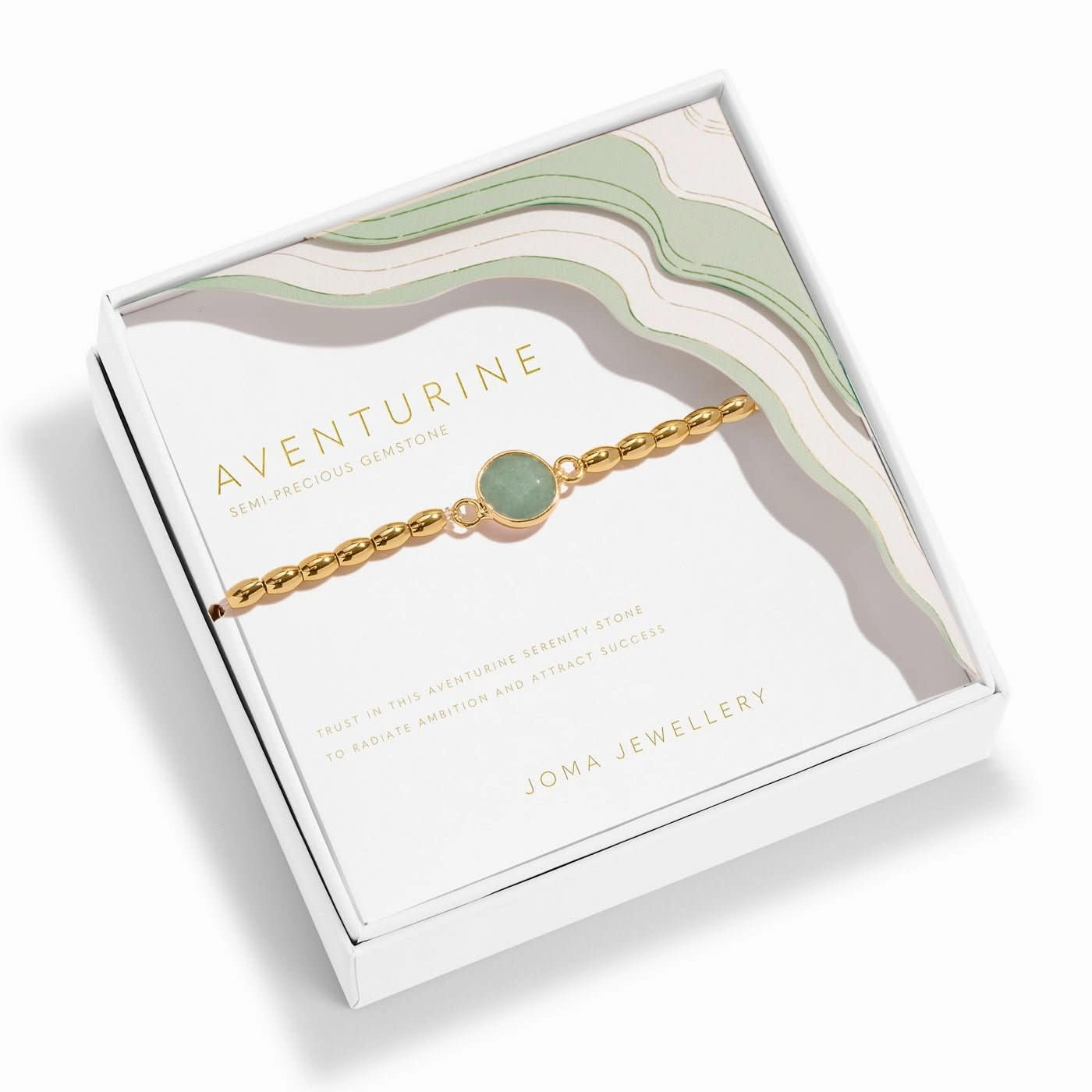 Serenity Stones Aventurine Gold Plated Bracelet 8439