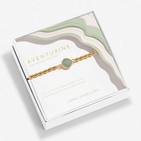 Serenity Stones Aventurine Gold Plated Bracelet 8439