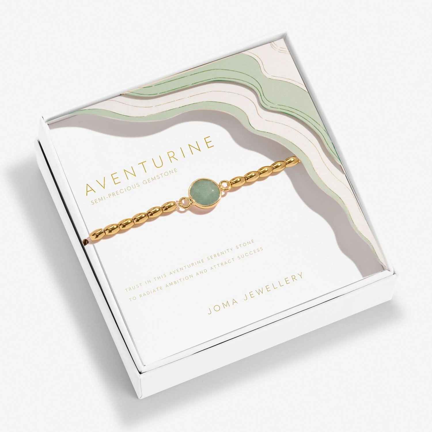 Serenity Stones Aventurine Gold Plated Bracelet 8439