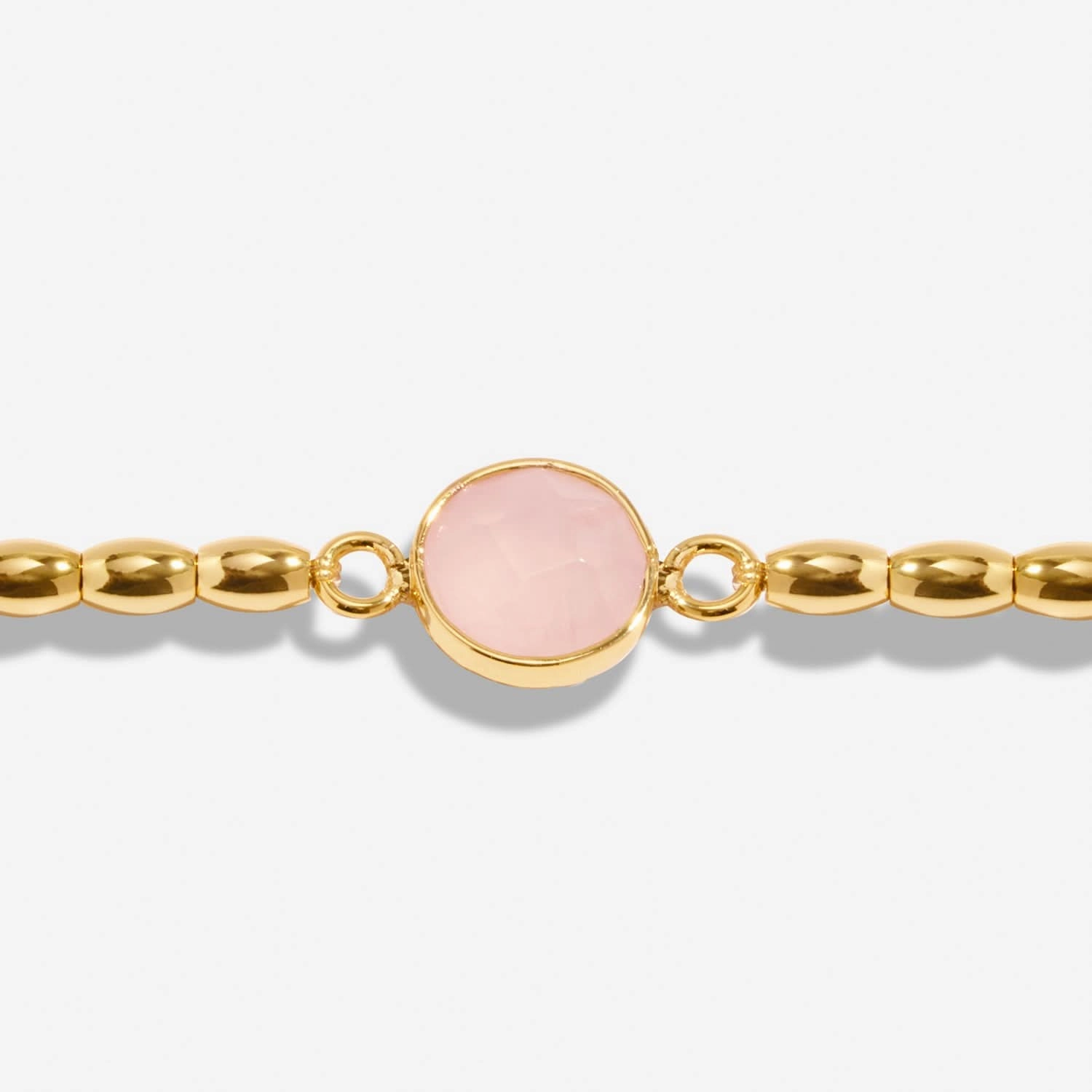 Serenity Stones Pink Quartz Gold Plated Bracelet 8435