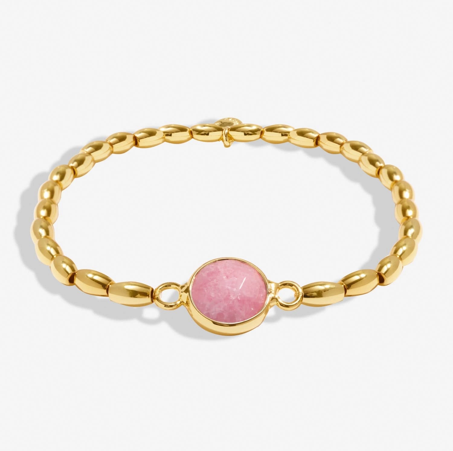 Serenity Stones Watermelon Quartz Gold Plated Bracelet 8438