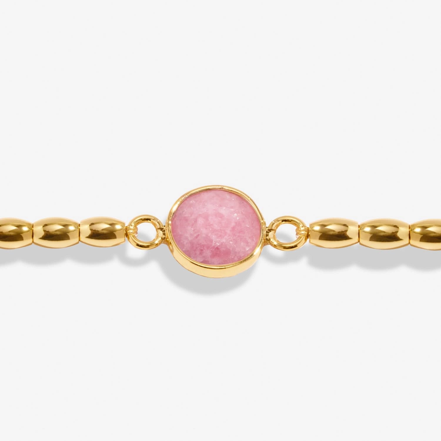 Serenity Stones Watermelon Quartz Gold Plated Bracelet 8438