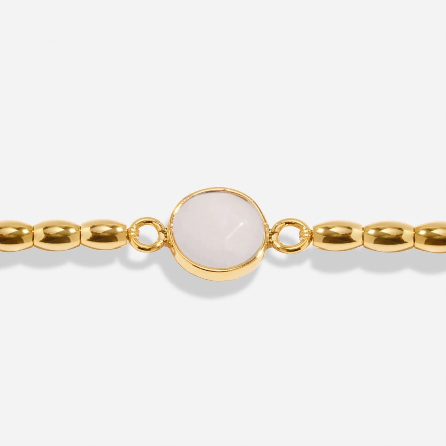 Serenity Stones White Jade Gold Plated Bracelet 8440