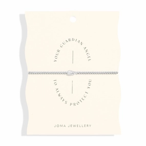 Share Happiness Your Guardian Angel To Always Protect You Silver Plated Bracelet 7383