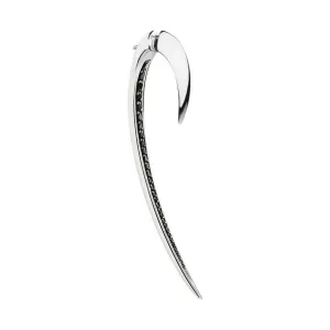 Shaun Leane Hook Single Sterling Silver Black Spinel Large Earring