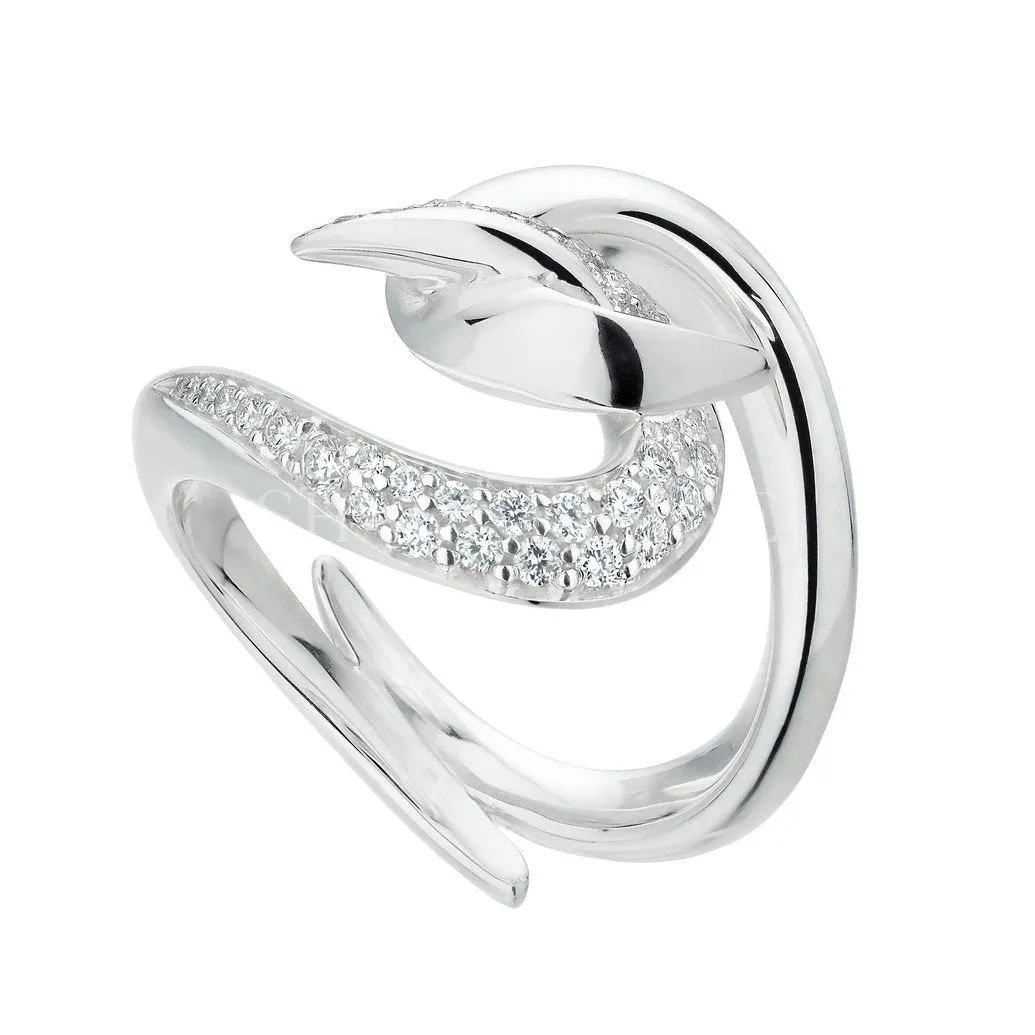 Shaun Leane Hook Sterling Silver 0.15ct Diamond Ring
