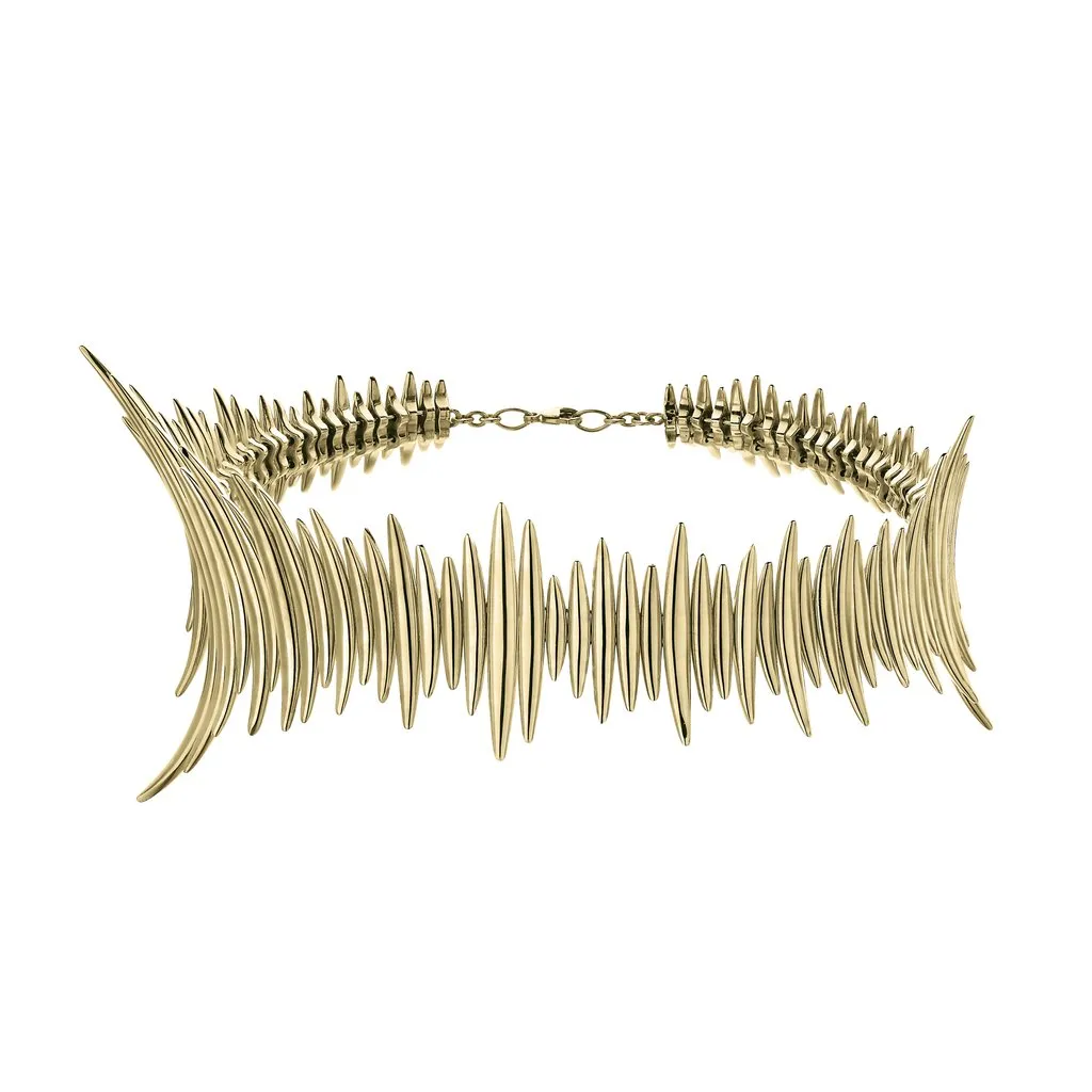 Shaun Leane Quill 18ct Yellow Gold Plated Sterling Silver Multi Choker
