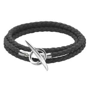Shaun Leane Quill Sterling Silver Black Wrap Bracelet