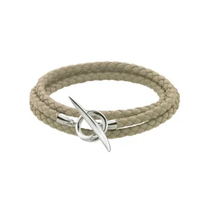 Shaun Leane Quill Sterling Silver Natural Leather Wrap Bracelet
