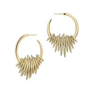 Shaun Leane Quill Vermeil 18ct Yellow Gold Plated Sterling Silver Hoop Earring