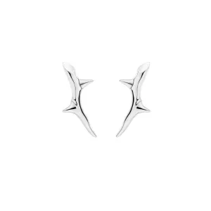 Shaun Leane Rose Thorn Sterling Silver Climber Stud Earrings