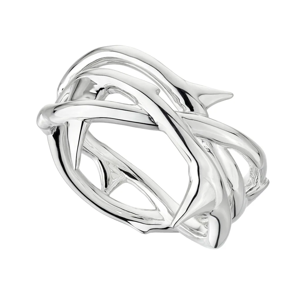 Shaun Leane Rose Thorn Sterling Silver Triple Band Ring