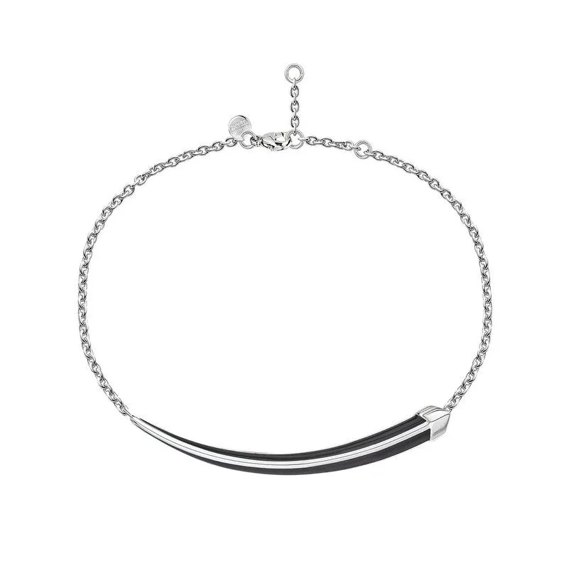 Shaun Leane Sabre Deco Sterling Silver Ceramic Chain Bracelet