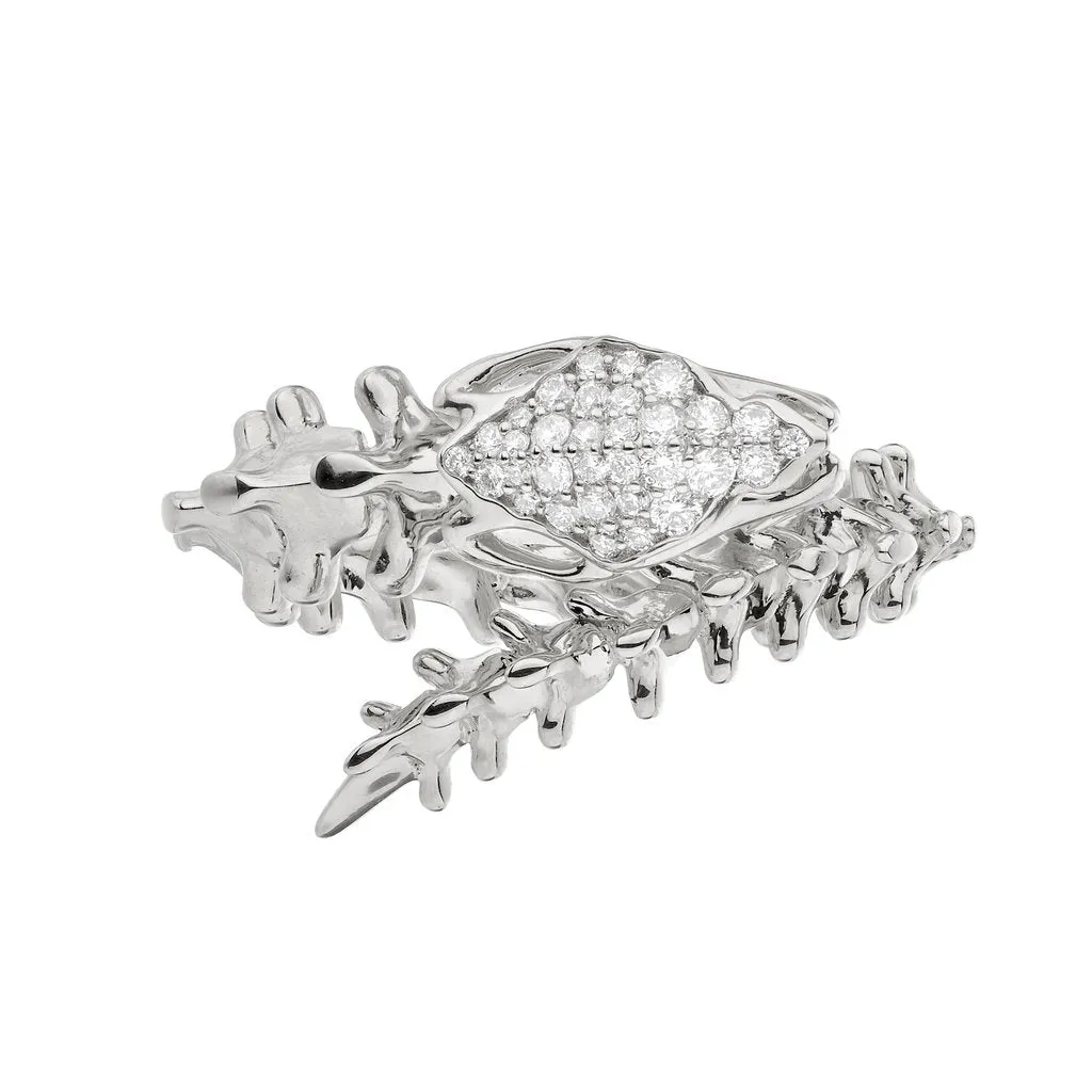 Shaun Leane Serpent Trace Sterling Silver Diamond Wrap Ring