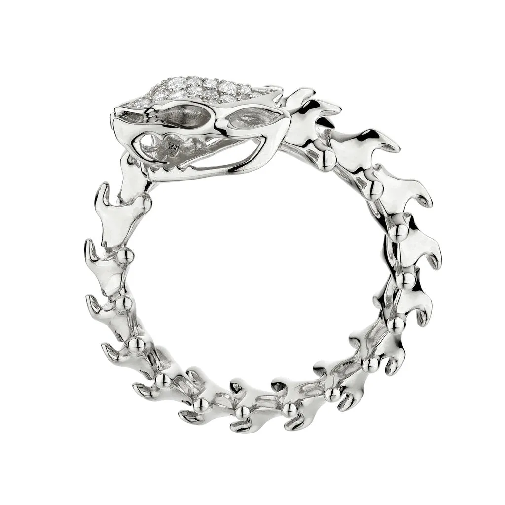 Shaun Leane Serpent Trace Sterling Silver Diamond Wrap Ring