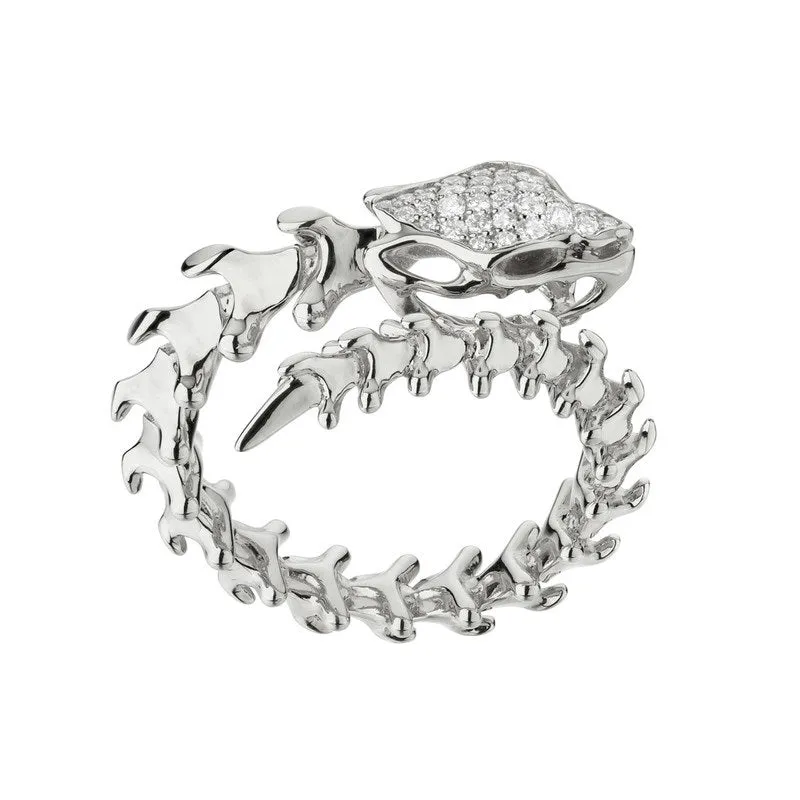 Shaun Leane Serpent Trace Sterling Silver Diamond Wrap Ring