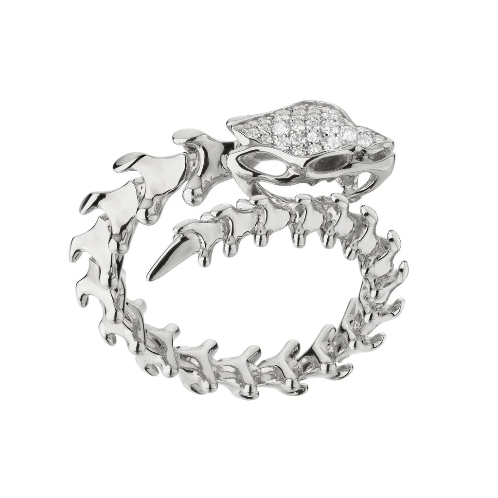 Shaun Leane Serpent Trace Sterling Silver Diamond Wrap Ring
