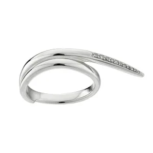Shaun Leane Sterling Silver 0.07ct Diamond Feather Wrap Ring