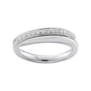 Shaun Leane Sterling Silver 0.15ct Diamond Feather Band Ring