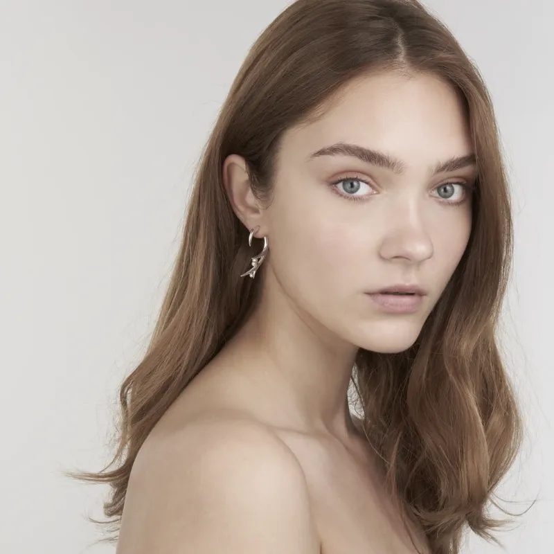 Shaun Leane Sterling Silver White Pearl Hooked Pearl Large Earrings