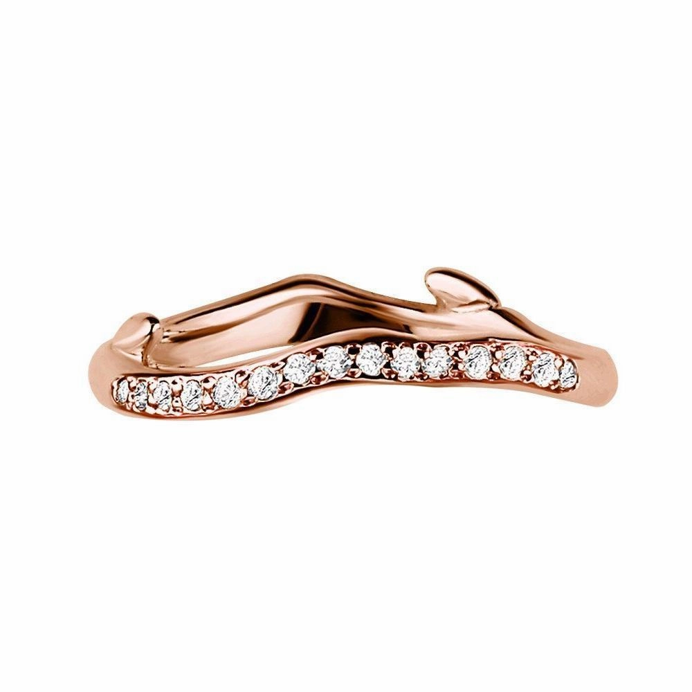 Shaun Leane Cherry Blossom Rose Gold Vermeil Diamond Branch Ring