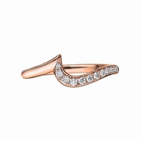 Shaun Leane Entwined 18ct Rose Gold 0.15ct Diamond Petal Wedding Ring
