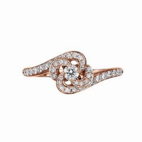 Shaun Leane Entwined 18ct Rose Gold 0.34ct Diamond Petal Engagement Ring