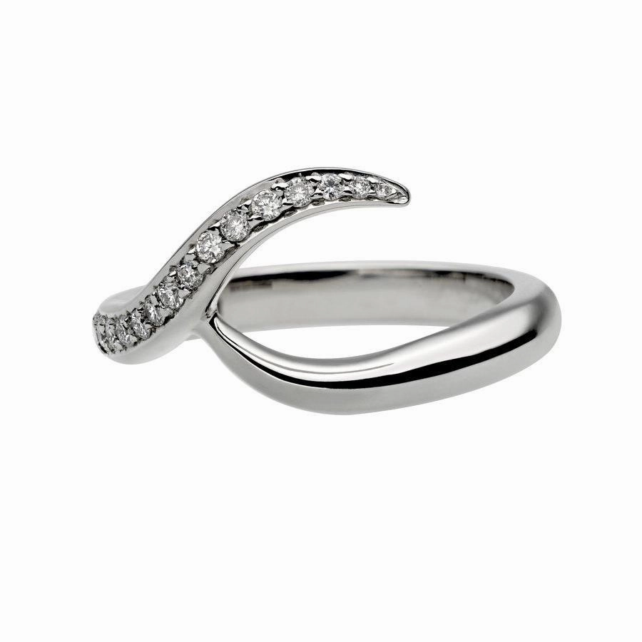 Shaun Leane Entwined 18ct White Gold 0.11ct Diamond Inward Wedding Ring