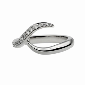 Shaun Leane Entwined 18ct White Gold 0.11ct Diamond Inward Wedding Ring