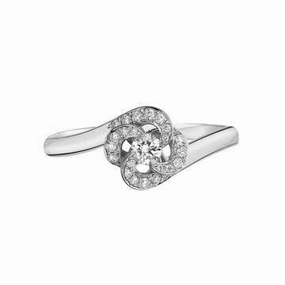 Shaun Leane Entwined 18ct White Gold 0.24ct Diamond Petal Engagement Ring