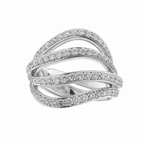 Shaun Leane Entwined 18ct White Gold 1.30ct Diamond Bombay Ring
