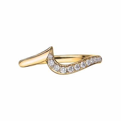 Shaun Leane Entwined 18ct Yellow Gold 0.15ct Diamond Petal Wedding Ring