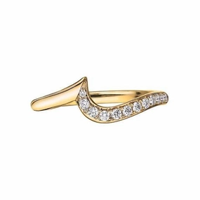 Shaun Leane Entwined 18ct Yellow Gold 0.15ct Diamond Petal Wedding Ring