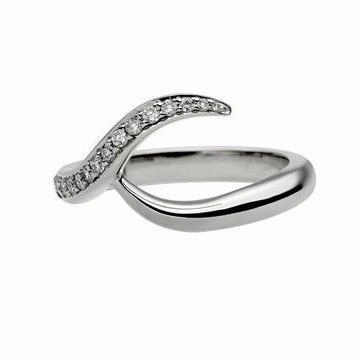 Shaun Leane Entwined Platinum 0.11ct Diamond Inward Wedding Ring