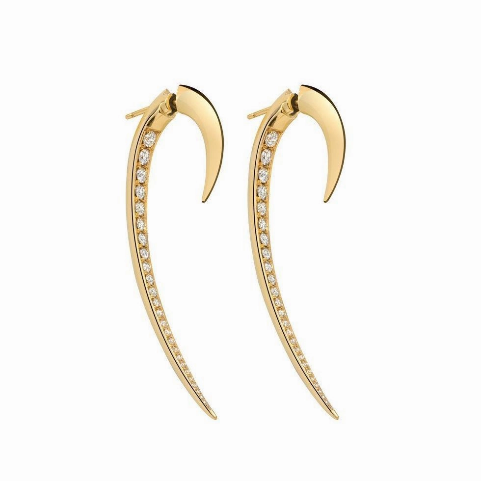 Shaun Leane Hook 18ct Yellow Gold 1.50ct Diamond Large Earrings