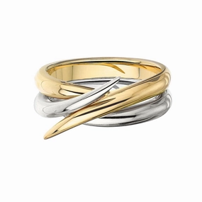 Shaun Leane Interlocking 18ct Yellow and White Gold Ring Set