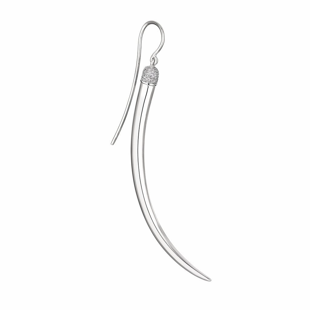 Shaun Leane No.1 Single Sterling Silver Diamond Long Earring
