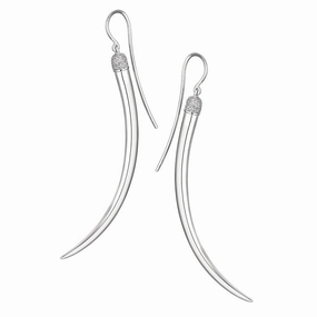 Shaun Leane No.1 Sterling Silver Diamond Long Earrings